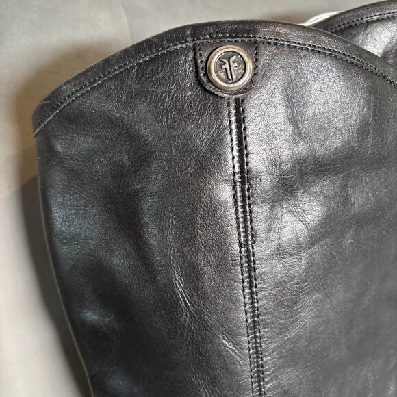 Frye Black Leather Tall Riding Boots – Size 9.5 MELISSA BUTTON - Picture 6 of 14